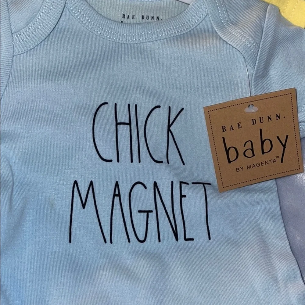 Rae Dunn Set o/3 “Onesies” - “ 3-6 months